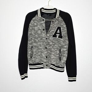 MNG los angles varsity jacket black and white